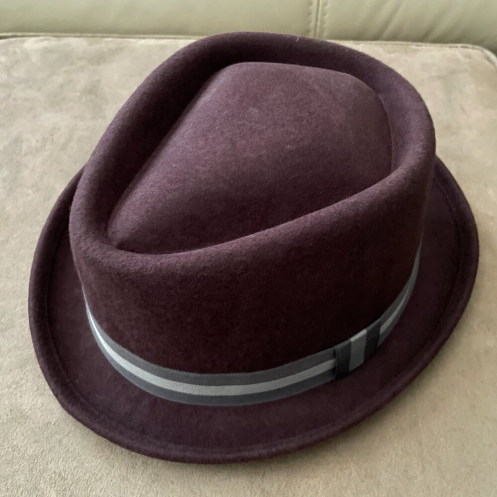 Wool Felt Jazz Top Hat Fedora - Color: Coffee